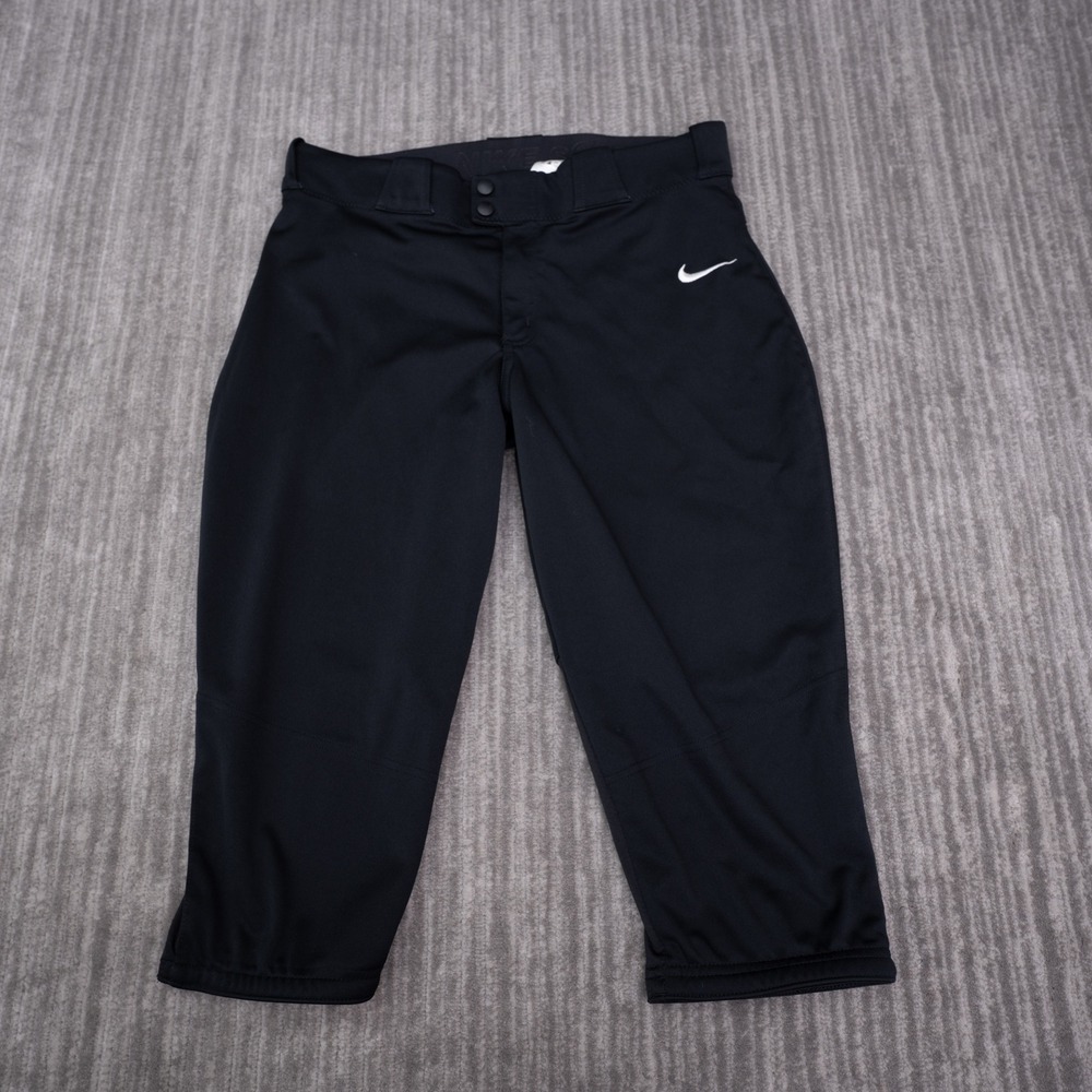 Nike Softball Pants Womens Large Black Excellent Athletic Team Sports Knickers